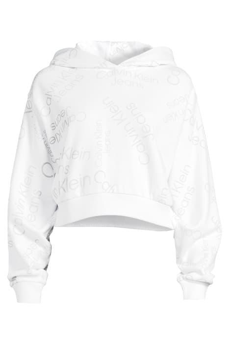 EO/ LOGO AOP CROP HD LOGO AOP BRIGHT WHITE by Calvin Klein