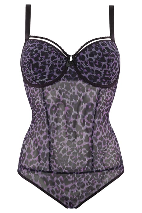 PEEKABOO BLACK PURPLE LEOPARD by Marlies Dekkers