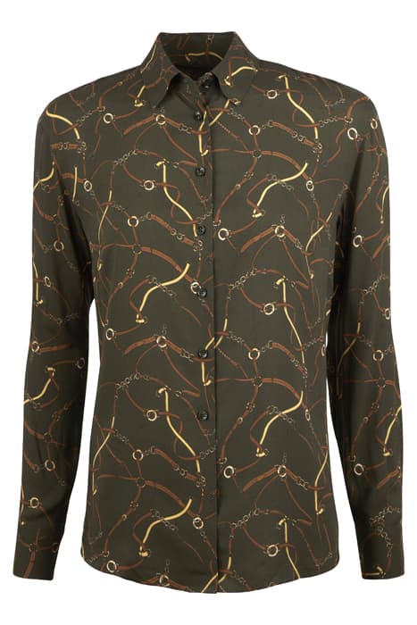 SIRI SHIRT VISCOSE PRINTED BRIDLE GREEN by Stenströms