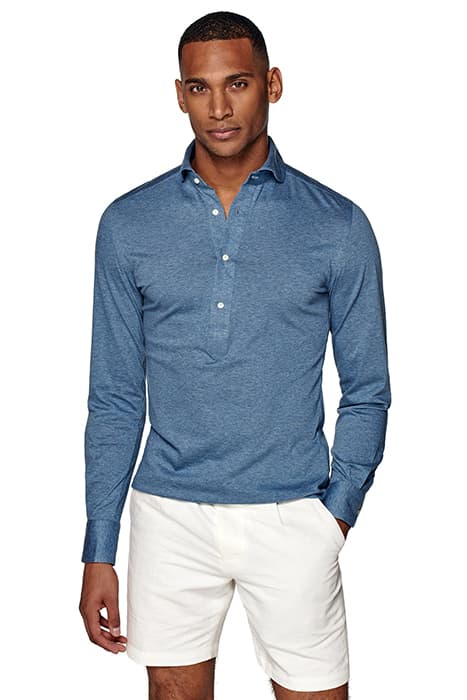 BLUE EXTRA SLIM FIT POPOVER by Suitsupply