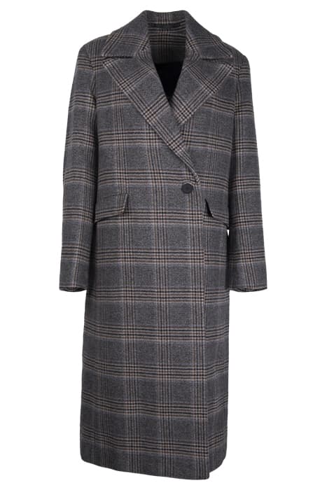 ALEXIS CHECK COAT BROWN by AllSaints