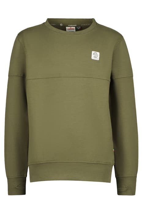 CREWNECK-BASIC-LOGO ARMY GREEN by Vingino