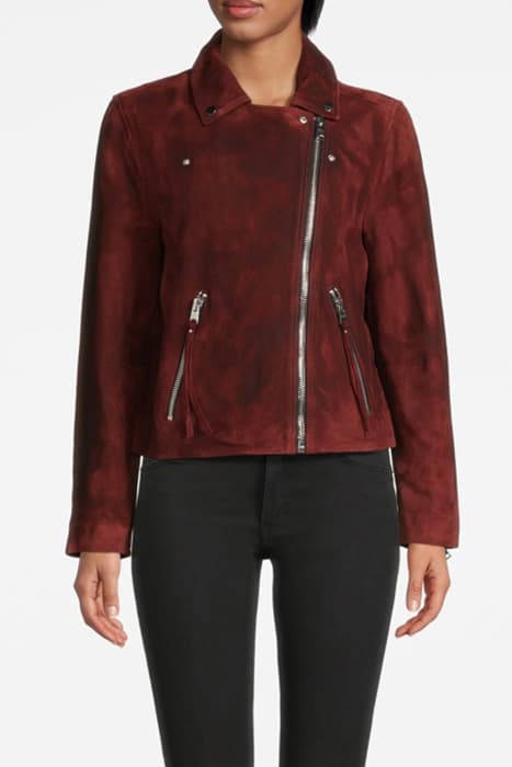 SUEDE DALBY BIKER GARNET RED by AllSaints