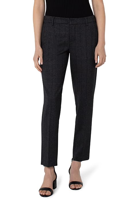 KELSEY KNIT TROUSER CHARCOAL / BLACK RED PLAID by Liverpool