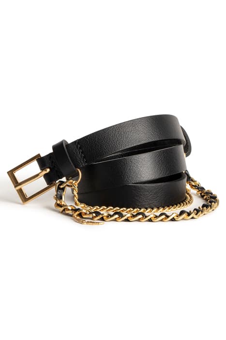 ROCK CHAIN BELT LEATHER NOIR by ZADIG&VOLTAIRE