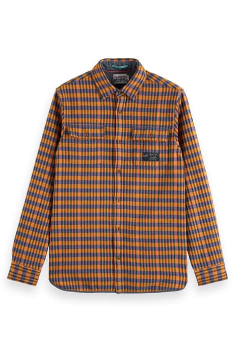 REGULAR FIT MID-WEIGHT COTTON FLANNEL CHECK SHIRT COMBO C by Scotch & Soda