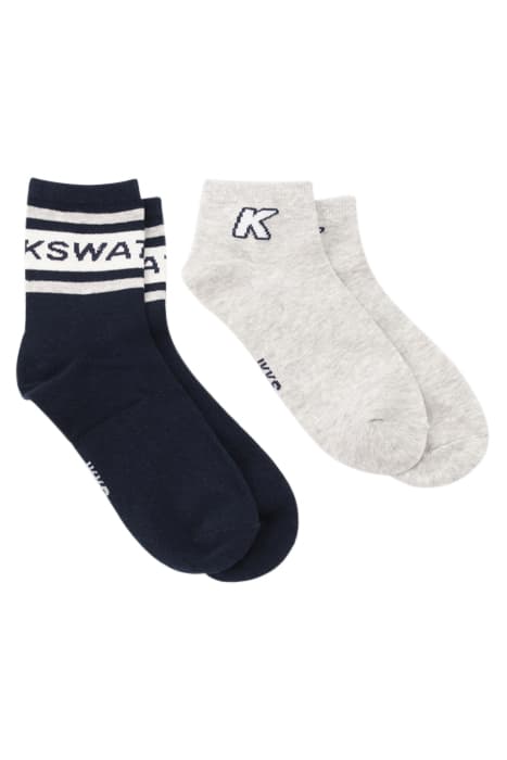 GREY AND NAVY RIBBED SOCKS by IKKS