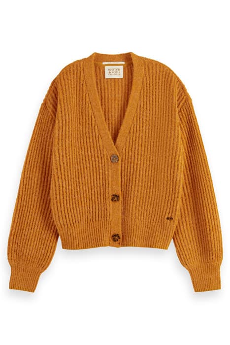 FUZZY CARDIGAN WITH VOLUMINOUS SLEEVES CINNAMON SPICE MELANG by Scotch & Soda