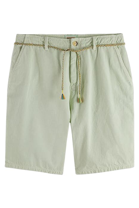 FAVE - GARMENT DYED COTTON LINEN SHORT MINT by Scotch & Soda