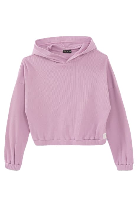 GIRLS’ VIOLET WAFFLE HOODIE by IKKS