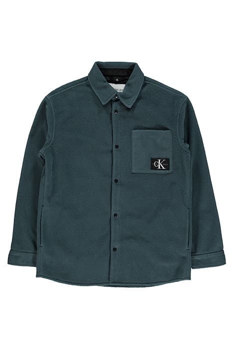 FLEECE OVERSHIRT OCEAN TEAL by Calvin Klein