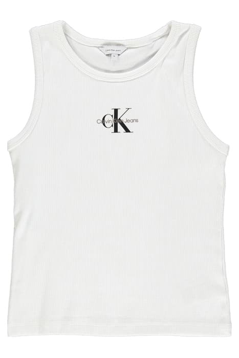 MONOGRAM RIB SLEEVEL BRIGHT WHITE by Calvin Klein