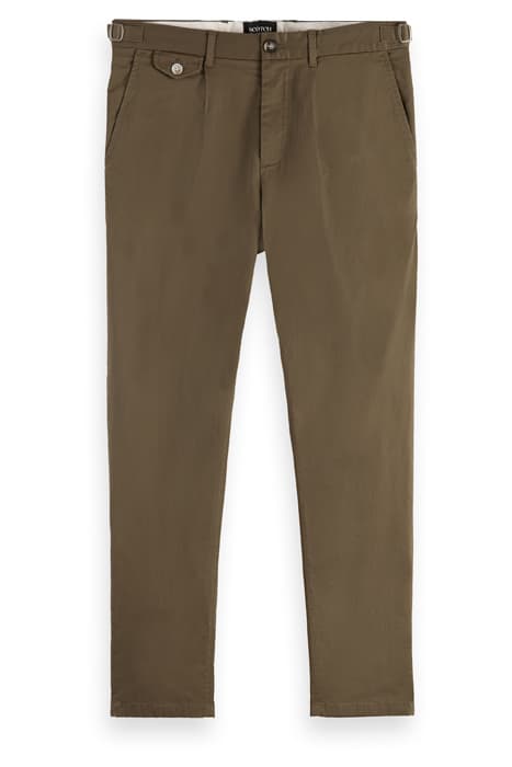 BLAKE - REGULAR SLIM-FIT PLEATED CHINO KHAKI by Scotch & Soda