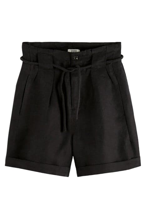 HIGH RISE BELTED SHORTS BLACK by Scotch & Soda