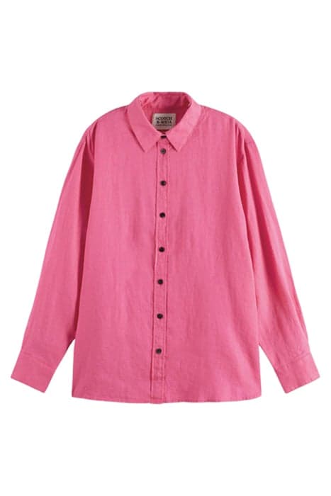 OVERSIZED LINEN SHIRT PINK PUNCH by Scotch & Soda