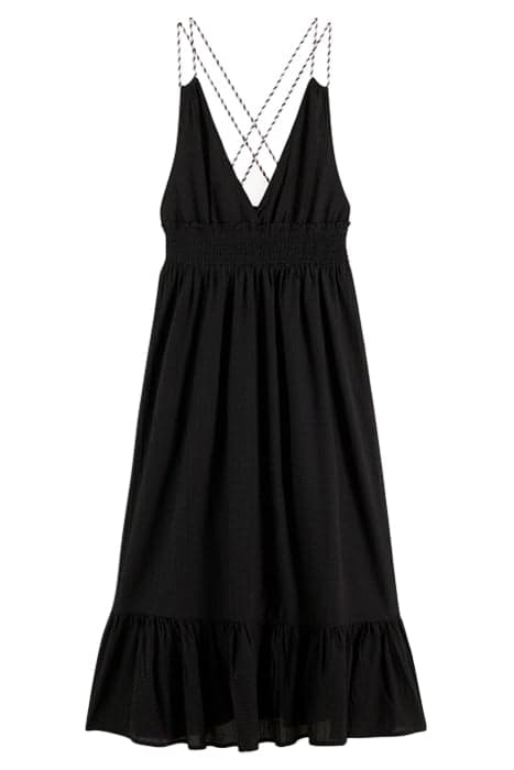 SMOCK WAISTBAND MAXI DRESS BLACK by Scotch & Soda