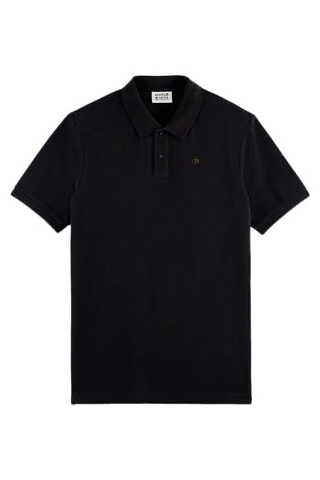 ESSENTIALS - ORGANIC COTTON PIQUE POLO BLACK by Scotch & Soda