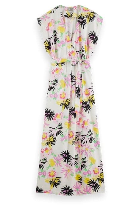 ALLOVER PRINTED MAXI DRESS ASTER WHITE by Scotch & Soda