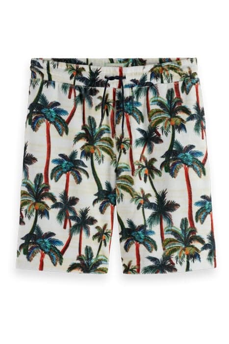 PRINTED TERRY BERMUDA SHORT PALMTREES by Scotch & Soda