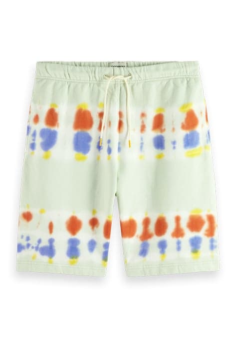 RELAXED TIE-DYE SWEATSHORTS MINT TIE DYE by Scotch & Soda