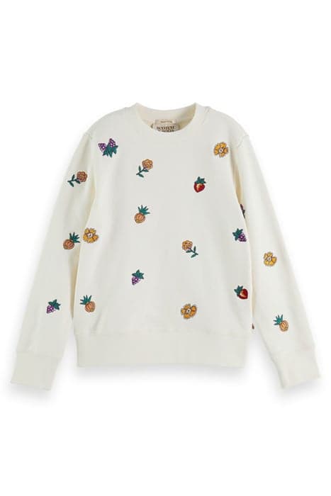 ALL-OVER EMBROIDERED REGULAR-FIT SWEATSHIRT VANILLA ICE by Scotch & Soda