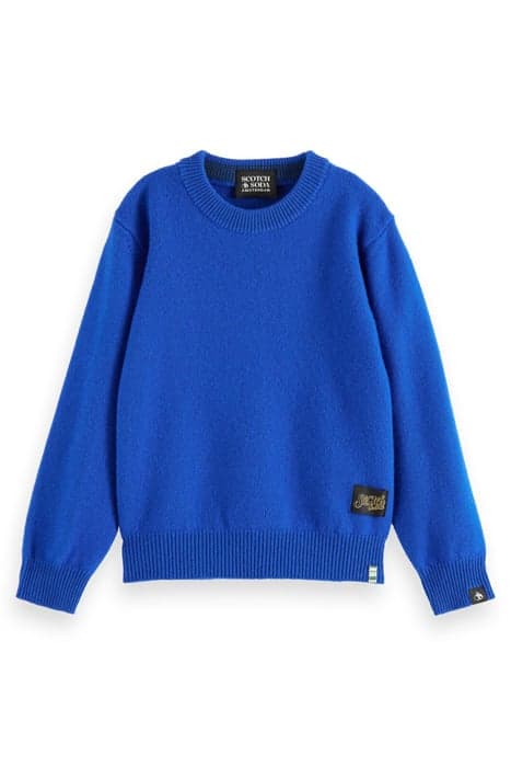 WOOL CREWNECK MADE WITH 30% RECYCLED CASHMERE KOBALT by Scotch & Soda