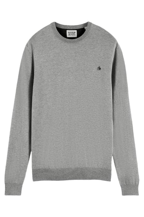 ESSENTIALS - CLASSIC CREWNECK PULLOVER GREY MELANGE by Scotch & Soda