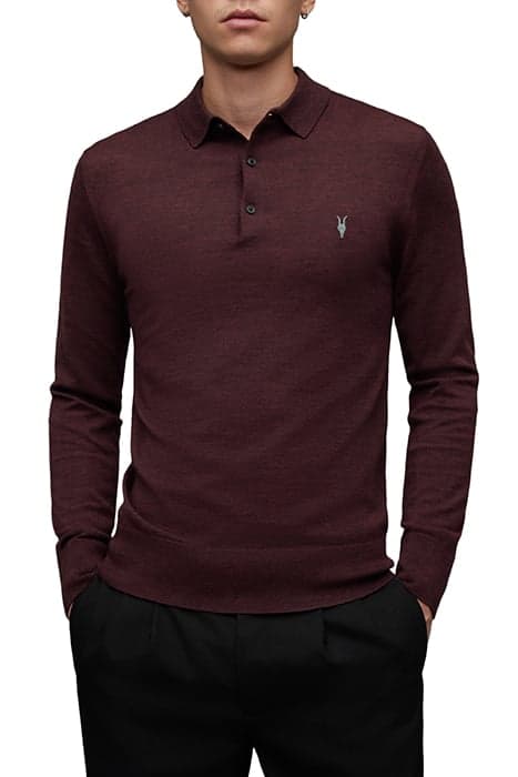 MODE MERINO LS POLO MARS RED MARL by AllSaints