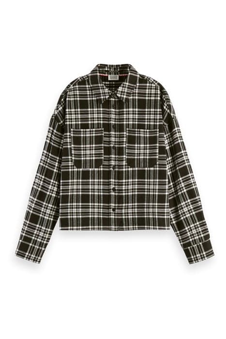 CHECKED FLANNEL BOXY SHIRT BLACK SKY PLAID by Scotch & Soda