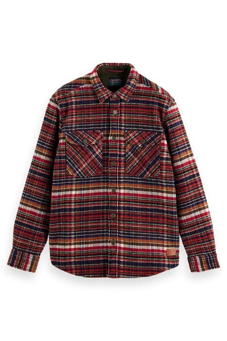 PADDED WOOL-BLEND CHECK OVERSHIRT COMBO A by Scotch & Soda