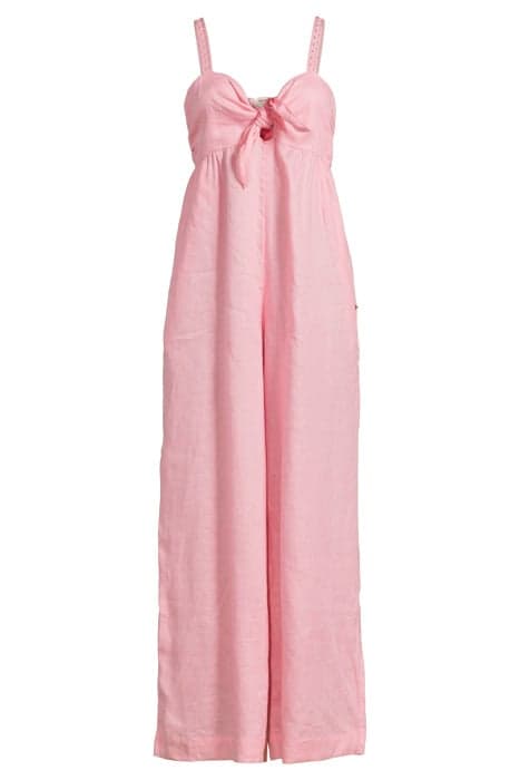 LINEN JUMPSUIT WITH TIE DETAIL WATERMELON by Scotch & Soda