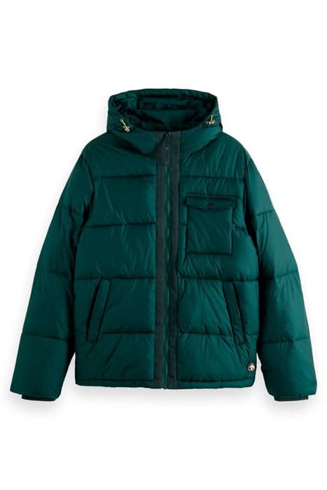 HOODED PUFFER JACKET SPACE GREEN by Scotch & Soda