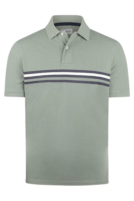 BLOCK STRIPE POLO SAGE by McGregor