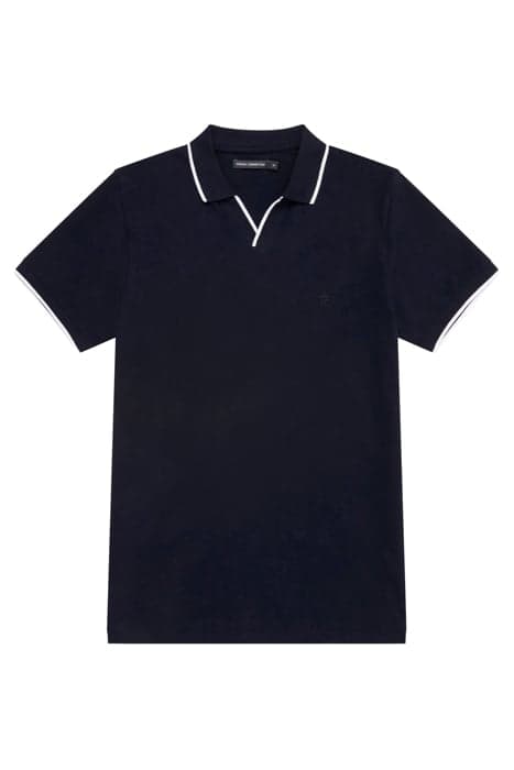 J TROPHY TIPPED POLO MARINE / WHITE by French Connection