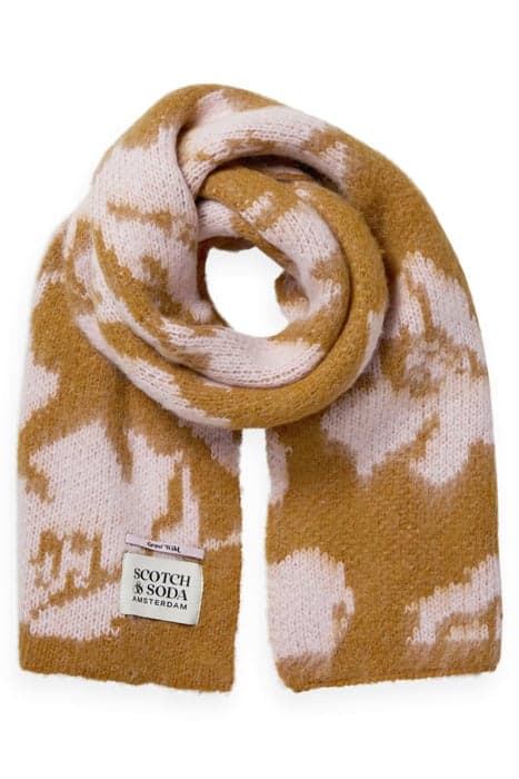 BRUSHED JACQUARD SCARF CARAMEL by Scotch & Soda