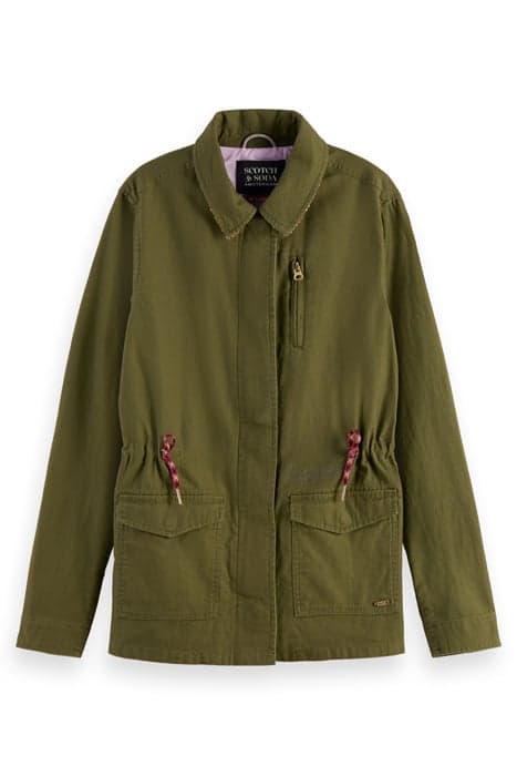 WORKWEAR JACKET IN ORGANIC COTTON ARMY GREEN by Scotch & Soda