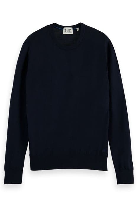 ESSENTIALS - CREWNECK PULLOVER IN MERINO WOOL NIGHT by Scotch & Soda