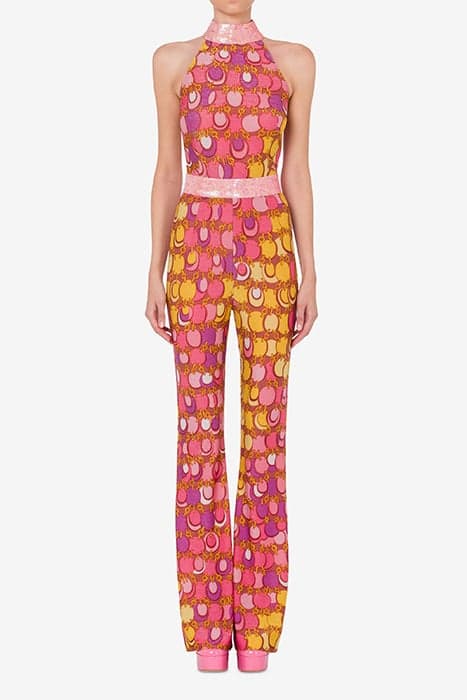 ALLOVER CHAINS LUREX JERSEY JUMPSUIT MULTICOLOR by Moschino