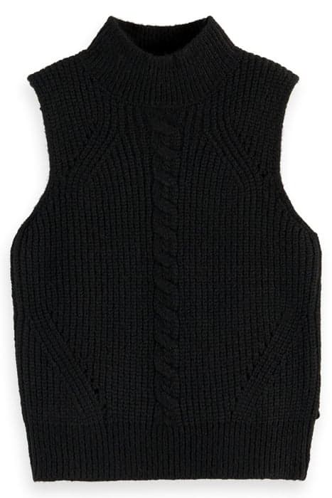 SLEEVELESS CHUNKY KNIT BLACK by Scotch & Soda