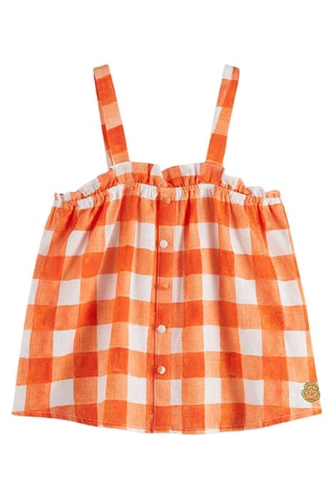 CHECKED LINEN BLEND TOP PAPAYA BISTRO CHECK by Scotch & Soda