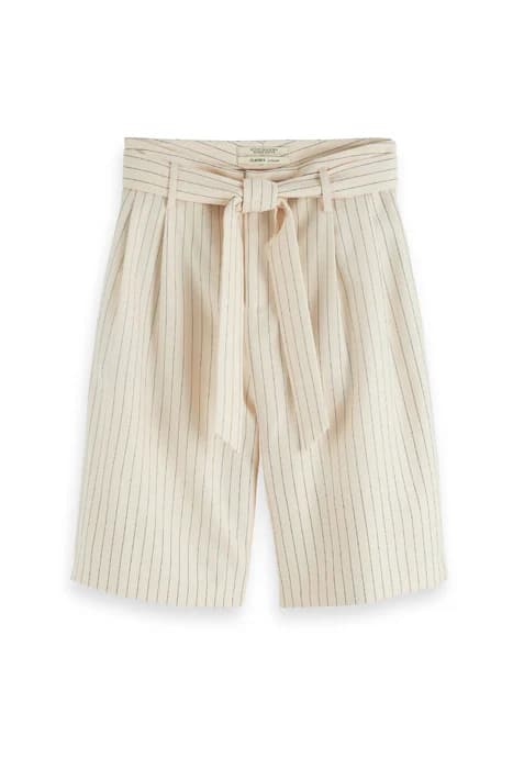 TAILORED LONGER LENGTH PINSTRIPE SHORTS COMBO Q by Scotch & Soda