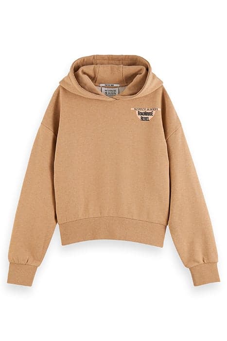 HOODIE WITH GRAPHIC SAND MELANGE by Scotch & Soda