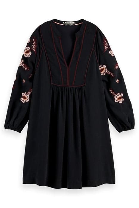 SHORT-LENGTH EMBROIDERED DRESS BLACK by Scotch & Soda