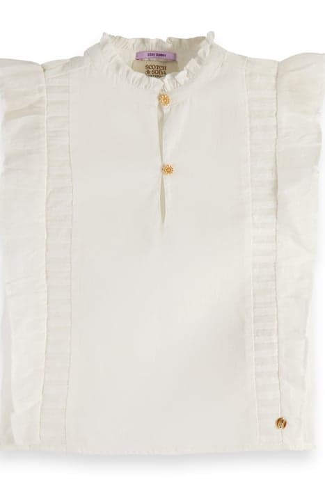 SLEEVELESS LIGHTWEIGHT COTTON TOP OFF WHITE by Scotch & Soda