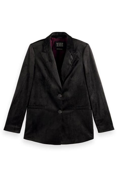 VELVET RELAXED FIT SINGLE BREASTED TAILORED BLAZER BLACK by Scotch & Soda