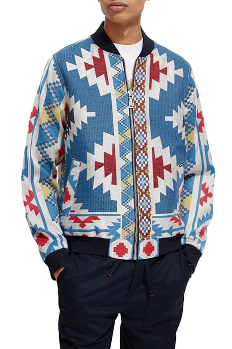 JACQUARD BOMBER JACKET MULTICOLOUR JACQUARD by Scotch & Soda