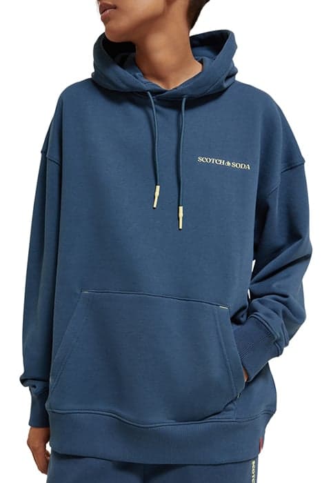 UNISEX ORGANIC COTTON HOODIE STORM BLUE by Scotch & Soda