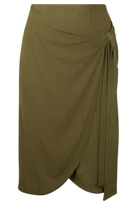 RUSTIC LIGHT LINEN SARONG SKIRT KHAKI by OKY