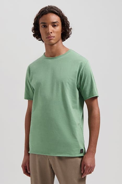 BASIC ROUND NECK TEE SLUB JERSEY LODEN FROST by Dstrezzed