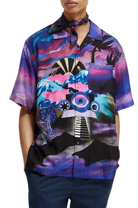 PLACED PRINTED TENCEL SHIRT MOODY FESTIVAL by Scotch & Soda